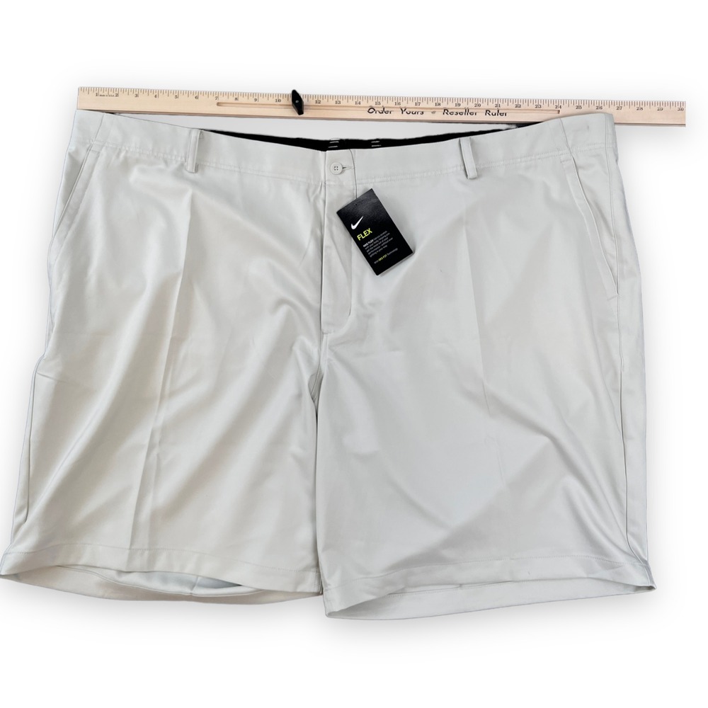 Nike Dri-Fit Golf Shorts Mens 52 Bone Standard Fit Performance AA3306 Stretch